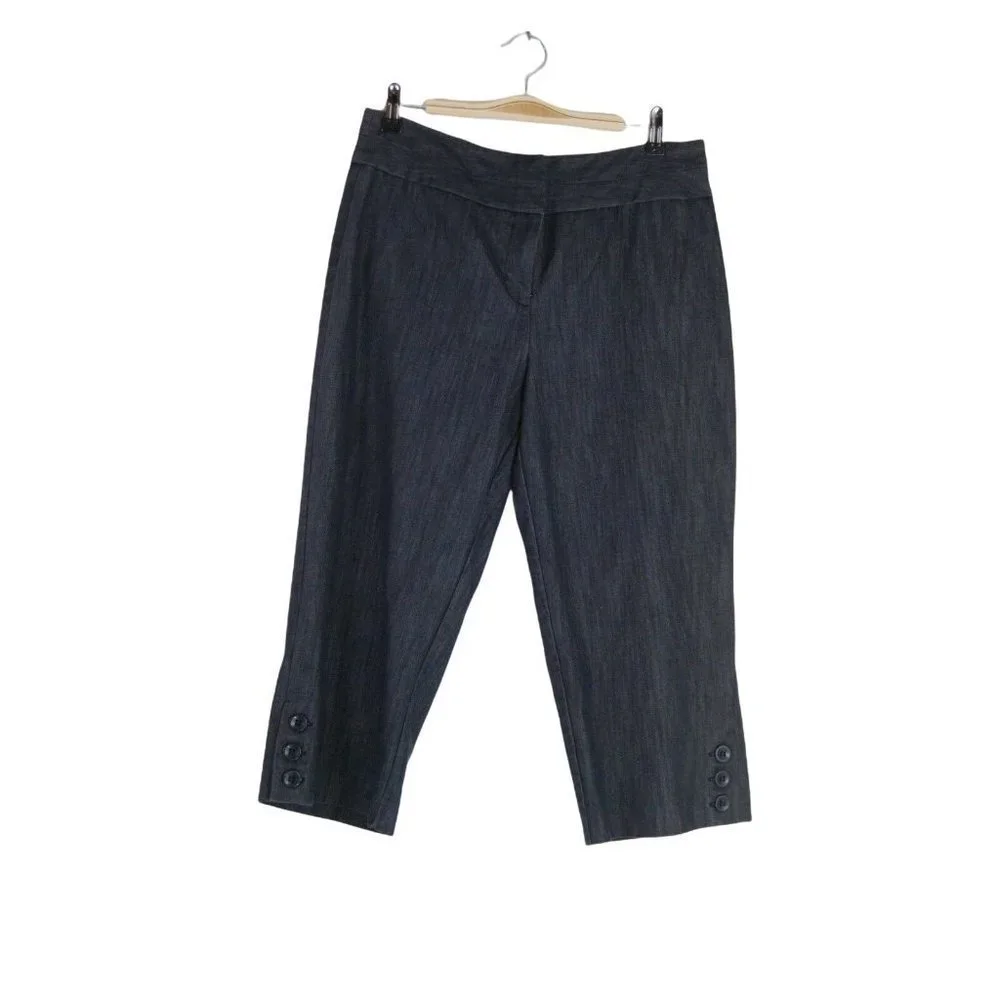 Harve' Bernard Stretch Capri Button Leg Pants - Size 10‎